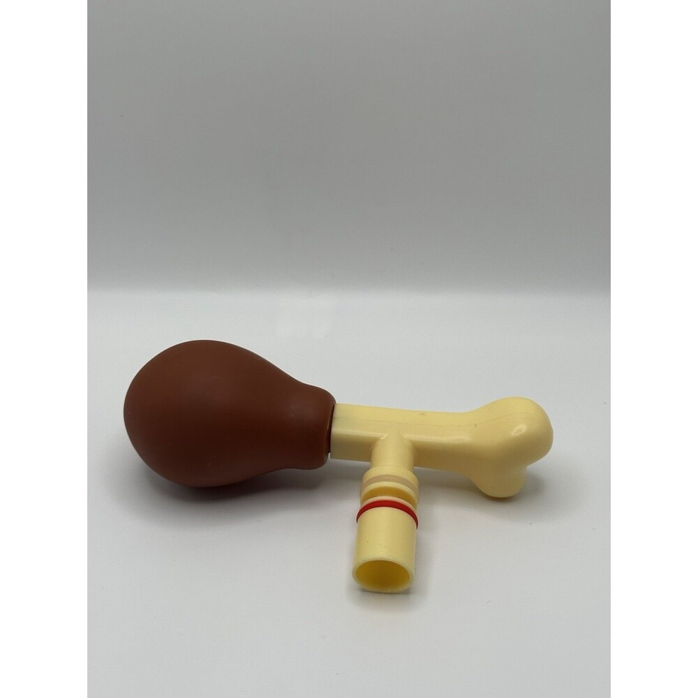 Vintage Turkey Leg Bone Squeeze Bulb Noisemaker Toy - Novelty Squeaker